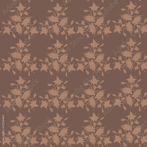 Beautiful seamless pattern.Flower imprint. Vector illustration.