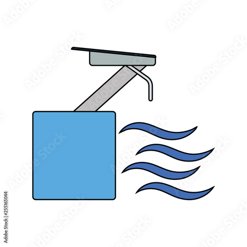 Flat design icon of Diving stand
