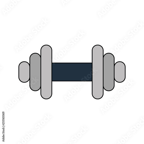 Flat design icon of Dumbbell