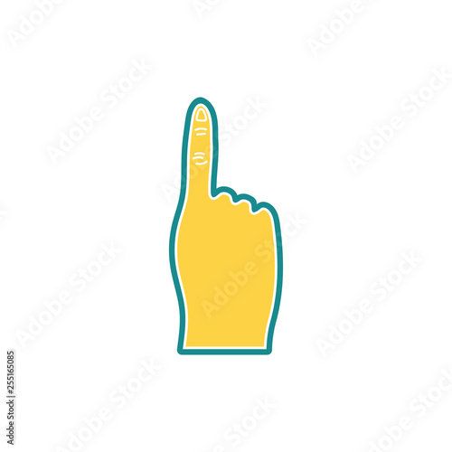 Fans foam finger icon