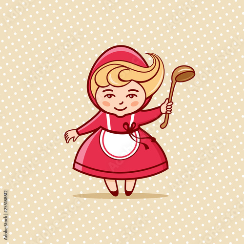 Wallpaper Mural Fairy chef. Vector illustration. Torontodigital.ca