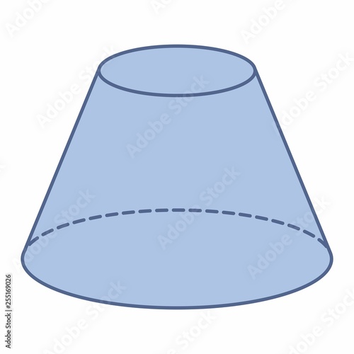Isolated cone trunk illustration