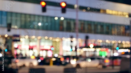 Wallpaper Mural Unrecognizable people on the sidewalk. Evening n Warsaw. Torontodigital.ca
