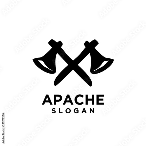 native tomahawk logo icon designs vector illustration template
