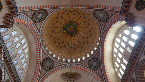 interior of mosque in istanbul turkey