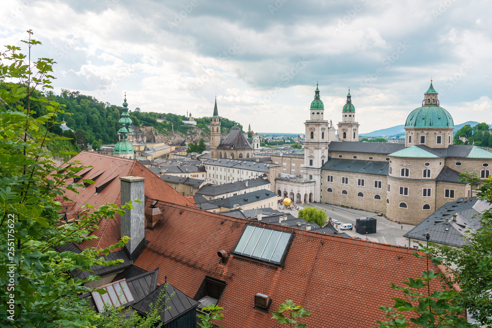 SALZBURG, AUSTRIA - June 16, 2018: view of Buildings around Salzburg, Austria