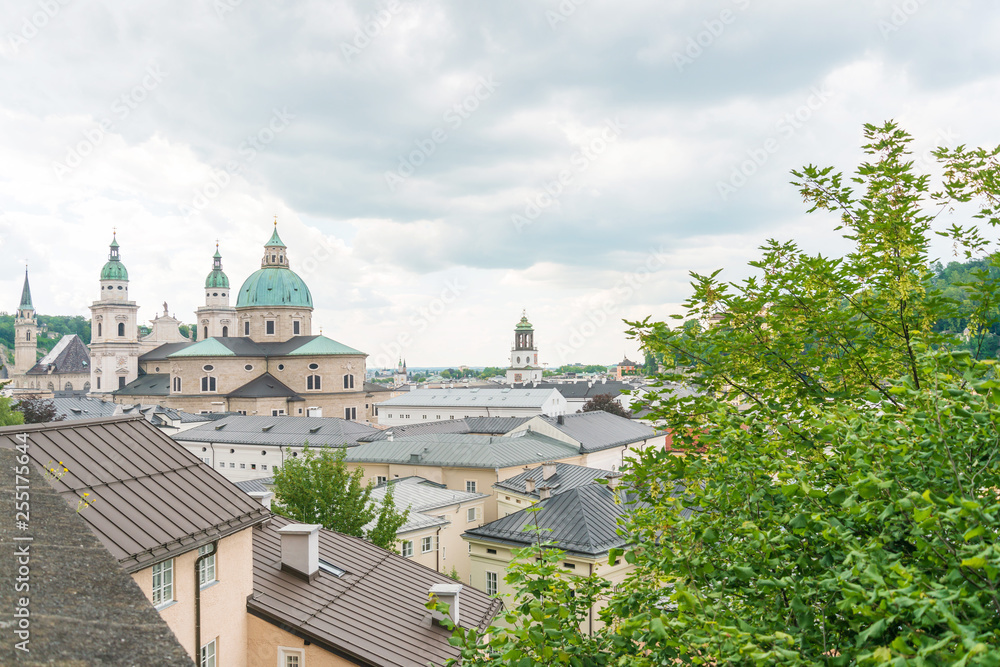 Obraz premium SALZBURG, AUSTRIA - June 16, 2018: view of Buildings around Salzburg, Austria