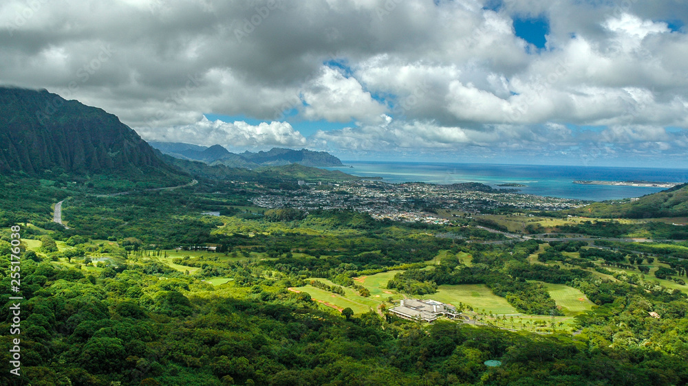 Kaneohe Panorama taken form Nu'uanu Pali Lookout, Oahu, Hawaii. Kaneohe Panorama taken form Nu'uanu Pali Lookout, Oahu, Hawaii.