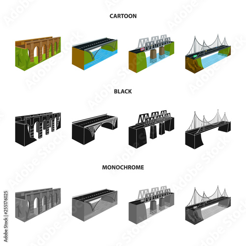 Isolated object of connection and design icon. Collection of connection and side vector icon for stock.