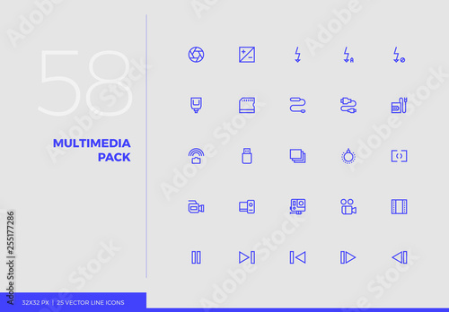 Vector Line Icons Multimedia Pack photo