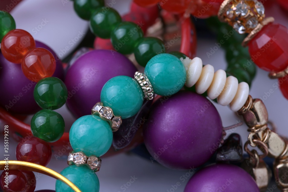 various beads and jewelry (life style) various beads and jewelry (life style)