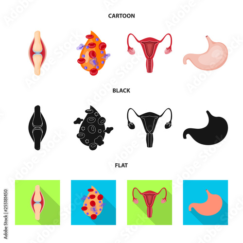 Vector design of biology and scientific icon. Collection of biology and laboratory stock vector illustration.