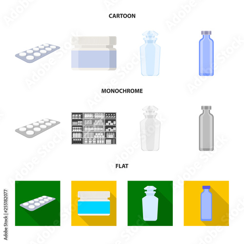 Isolated object of retail and healthcare icon. Set of retail and wellness vector icon for stock.