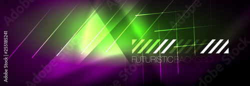 Shiny glowing lights neon color design background