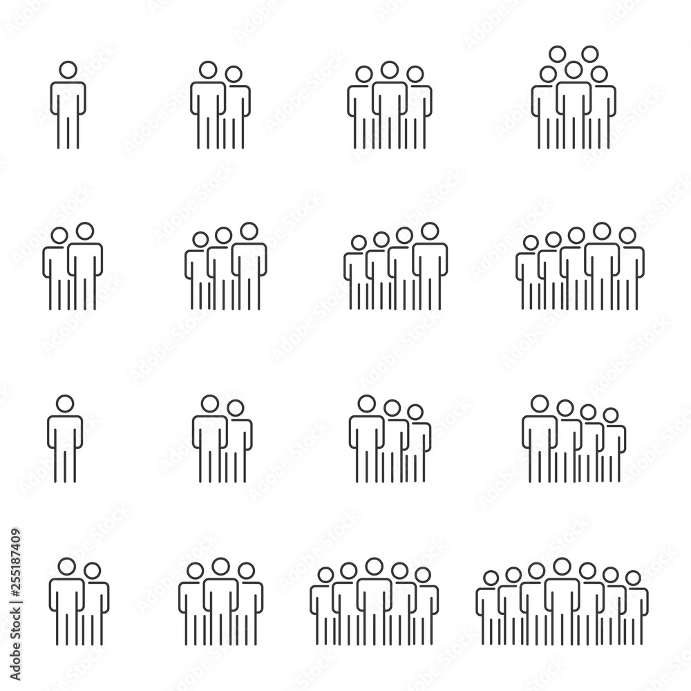 Obraz premium People Icons , Person work group Team Vector