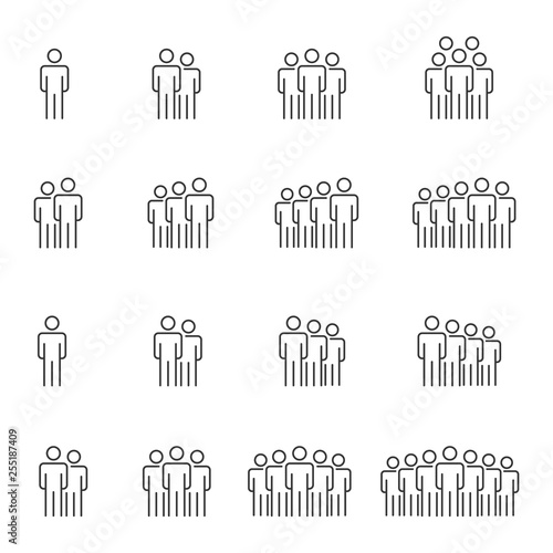 People Icons   Person work group Team Vector