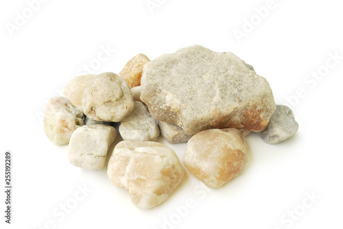 Garden decoration stone.Stone stream.With Clipping Path.