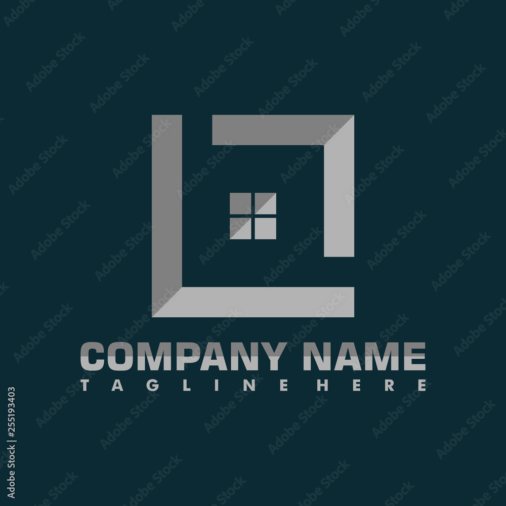Real Estate Square Architecture Logo Real Estate Square Architecture Logo