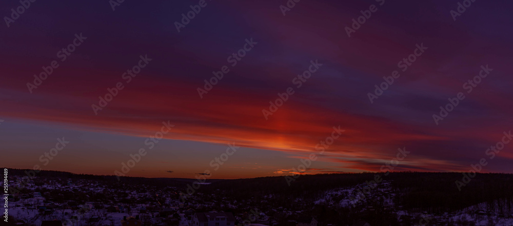 sunset sky shot on March 12, 2019 in Cheboksary, Russia sunset sky shot on March 12, 2019 in Cheboksary, Russia