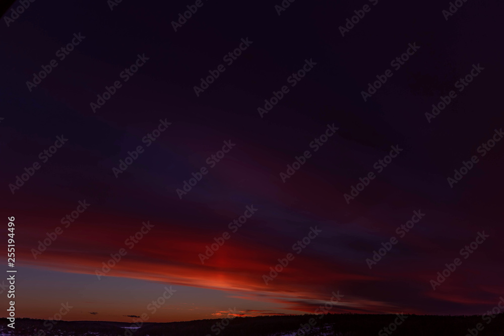 sunset sky shot on March 12, 2019 in Cheboksary, Russia sunset sky shot on March 12, 2019 in Cheboksary, Russia