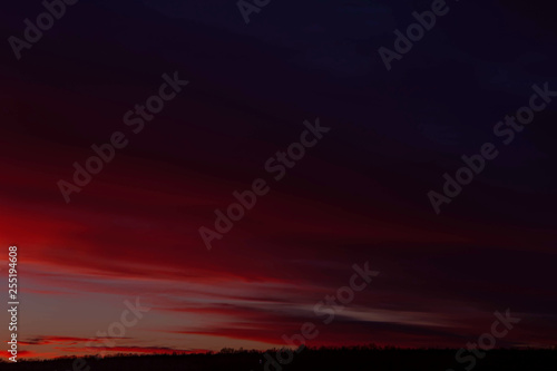 sunset sky shot on March 12, 2019 in Cheboksary, Russia © artem