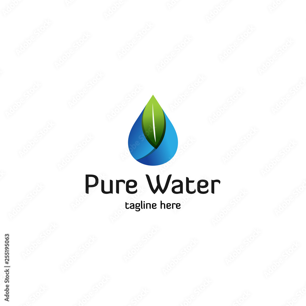 pure water logo template pure water logo template