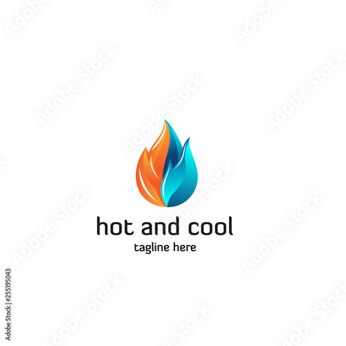 hot and cool logo template