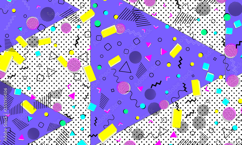 Pop art color background. Memphis pattern Pop art color background. Memphis pattern