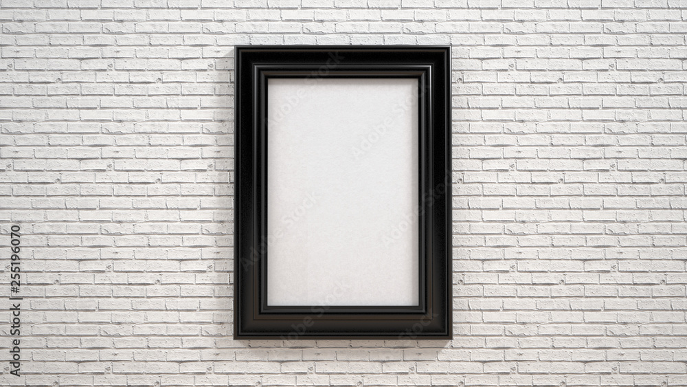 mock up poster frame with interior background, 3D render mock up poster frame with interior background, 3D render