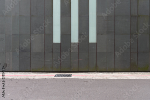 Wallpaper Mural street wall background ,Industrial background, empty grunge urban street with warehouse brick wall Torontodigital.ca