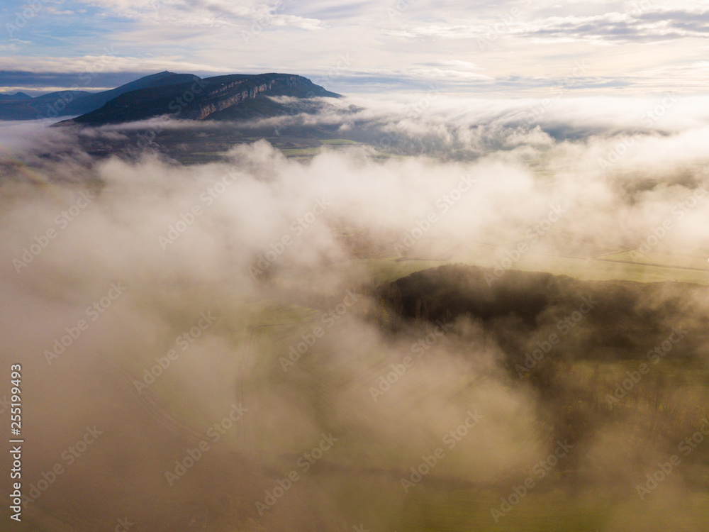 Picturesque landscape of hillsides of Navarre