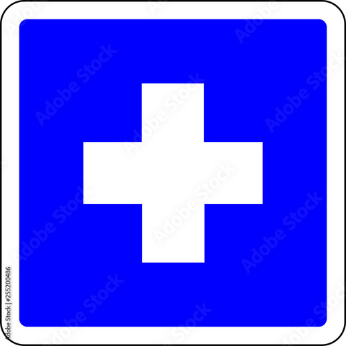 First aid available sign
