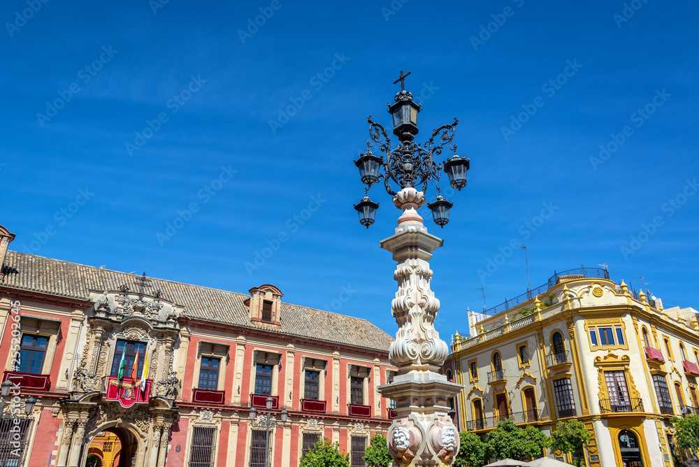 Ornate Street Light in Seville, Spain