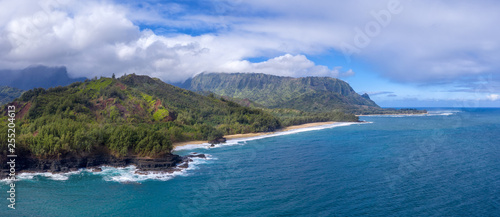 Hawaiian mountains and ocean