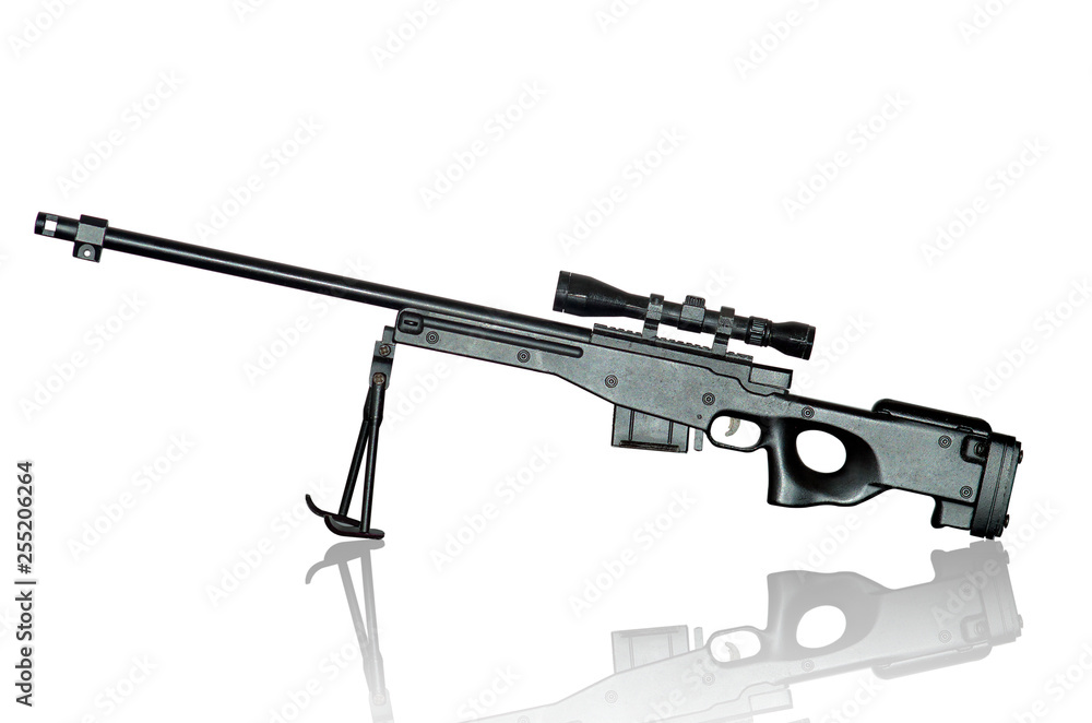 military weapons. toy on a plain background military weapons. toy on a plain background