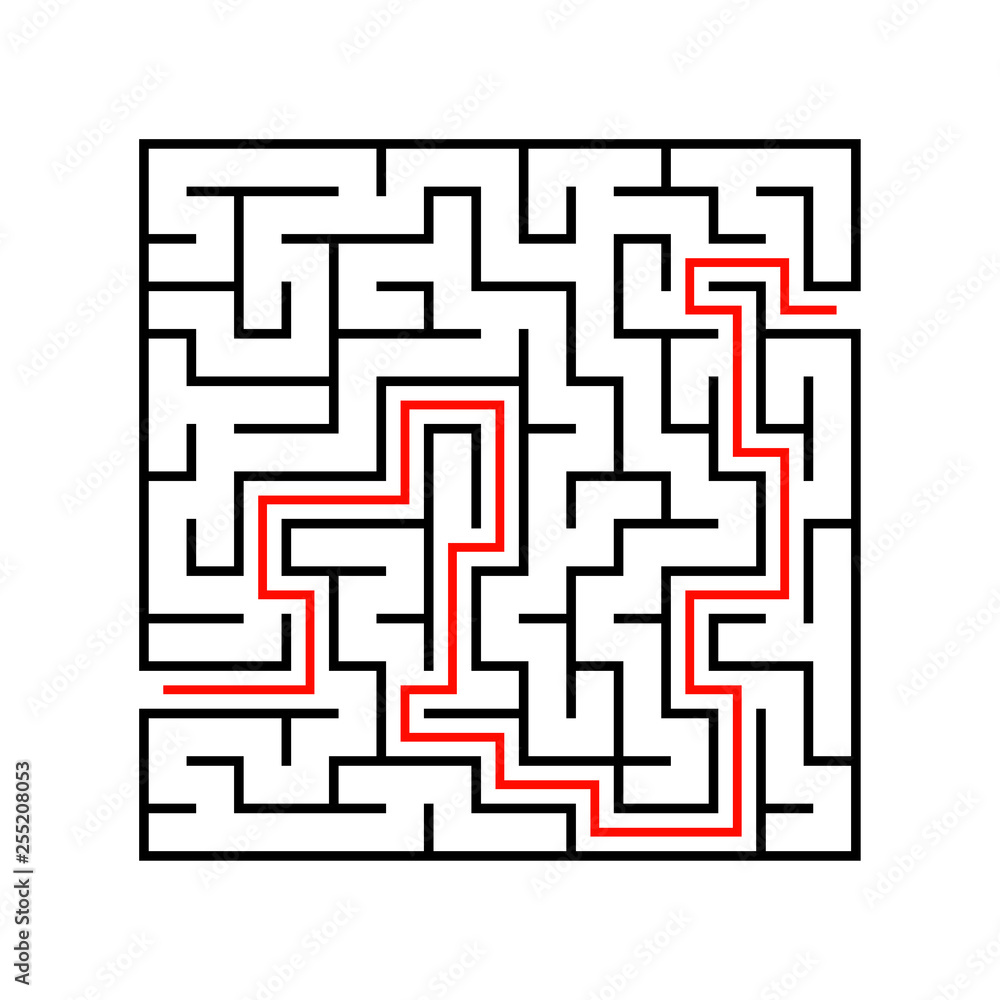 Abstact labyrinth. Game for kids. Puzzle for children. Maze conundrum. Vector illustration Abstact labyrinth. Game for kids. Puzzle for children. Maze conundrum. Vector illustration