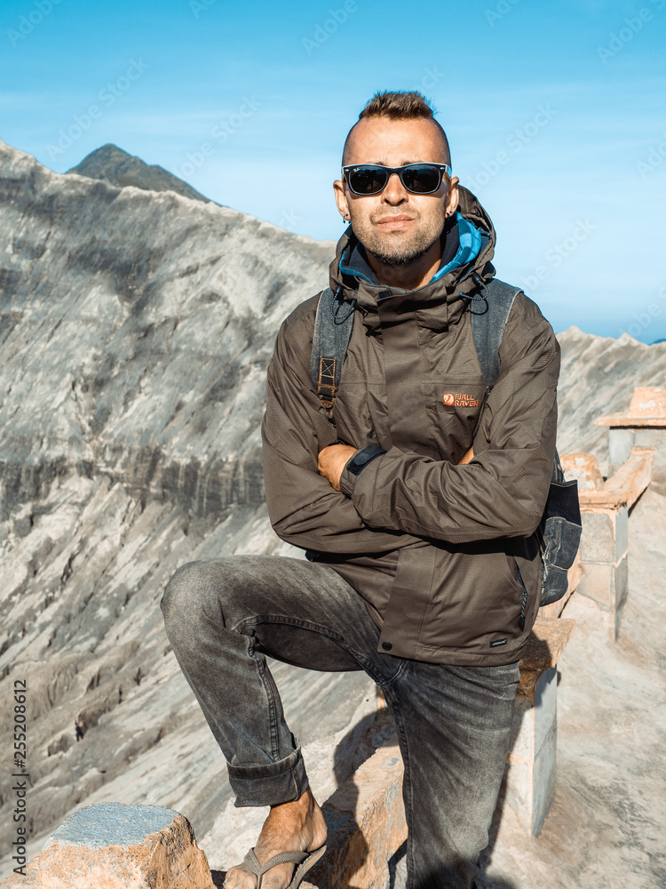 man in mountains man in mountains