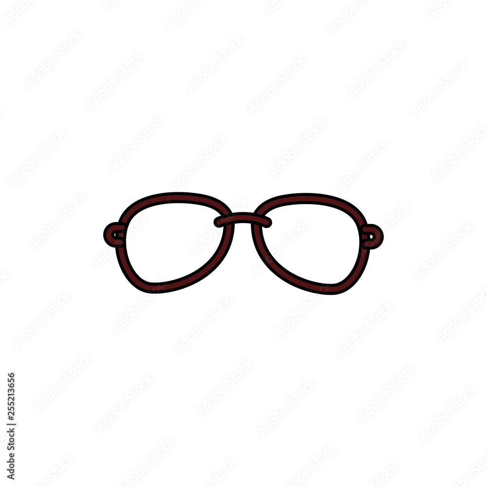 Fototapeta premium eye glasses line icon