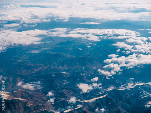 aerial view from plane