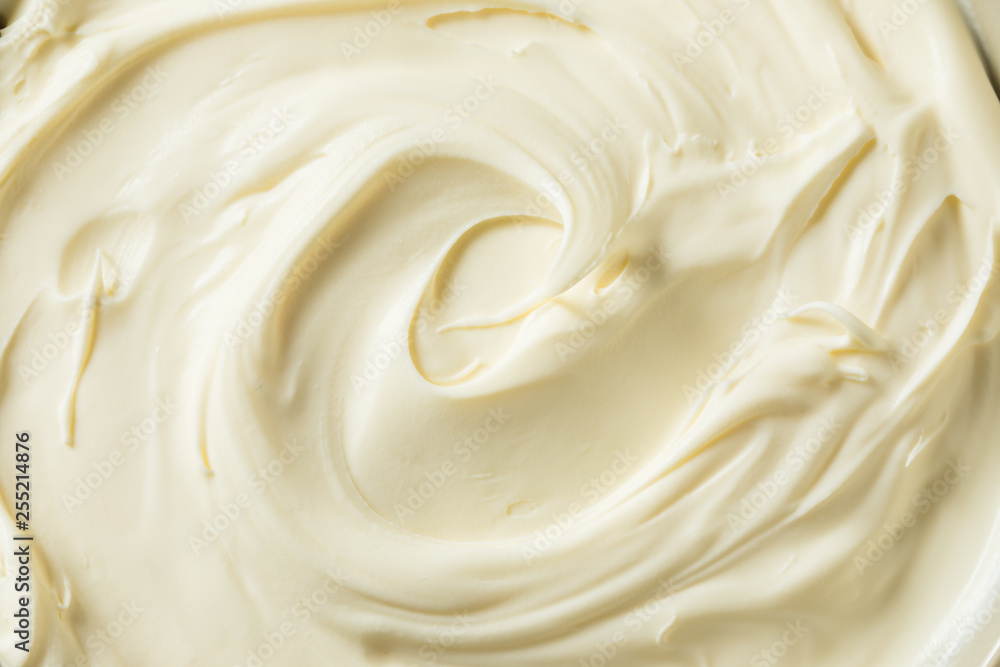 Creamy Homemade Mascarpone Cheese - obrazy, fototapety, plakaty 