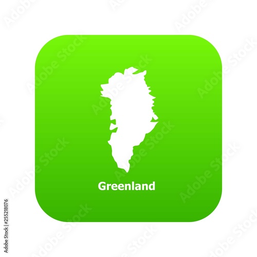 Greenland map icon. Simple illustration of greenland map vector icon for web