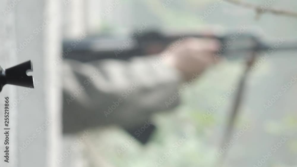 Detail Soldiers firing out of window Detail Soldiers firing out of window