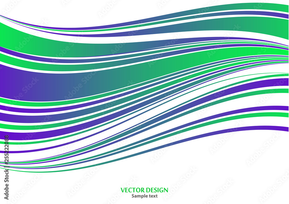 Abstract background of wavy lines. Bright saturated colors on a white background. Abstract background of wavy lines. Bright saturated colors on a white background.