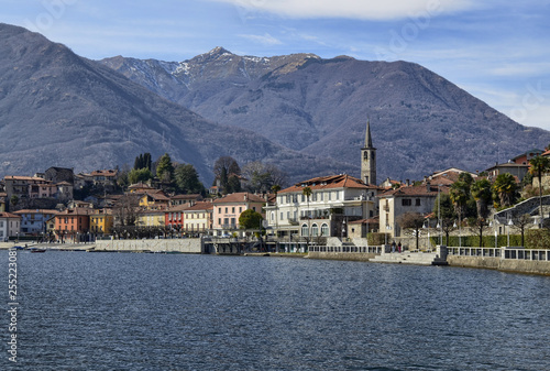 Mergozzo, Piedmont, Italy. March 2019. View of the village photo