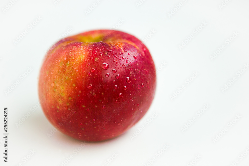 Red apple on the white ground Red apple on the white ground
