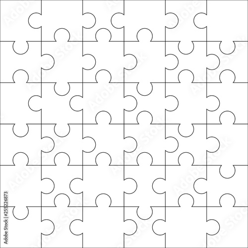 White puzzle, vector illust...