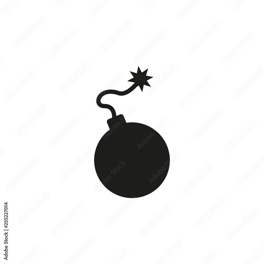 Bomb icon vector. Explosion bomb symbol Bomb icon vector. Explosion bomb symbol