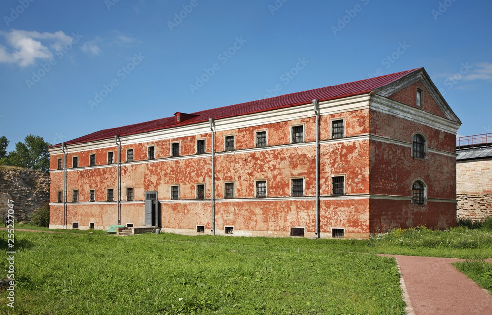 Fototapeta premium New prison at Oreshek Fortress at Shlisselburg. Leningrad oblast. Russia