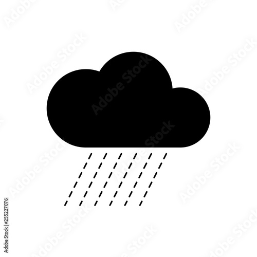 Rainy cloud icon vector