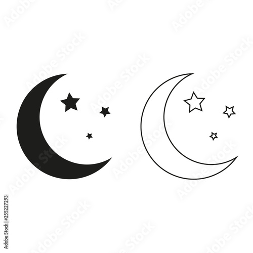 Moon Icon Vector illustrati...